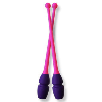 NOUVEAU ! Massues Pastorelli encastrables Enfant 36 cm  bicolores Rose/violet