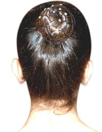 Filets à chignon avec pierres cristal AB