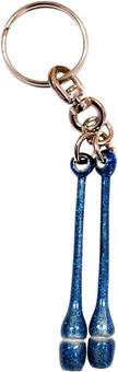 Porte-clés massues bleu foncé