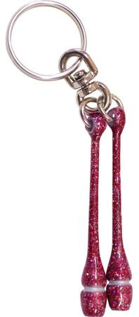 Porte-clés massues rose fushia