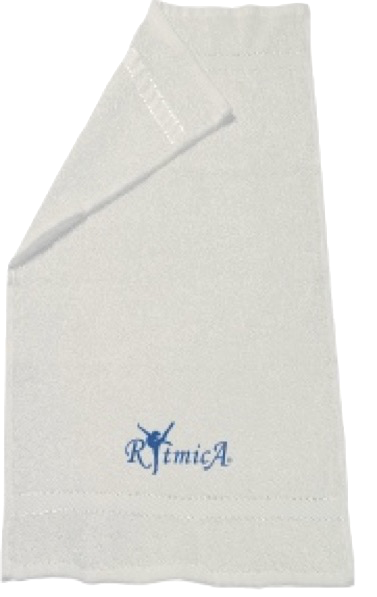 Serviette invité brodée bleu Rytmica 