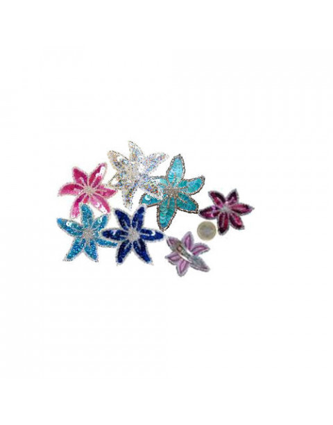 Barrettes pailletées forme fleur
