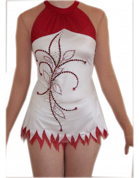 Justaucorps Pastorelli "Graffa" rouge bordeaux/blanc  Taille L (40)
