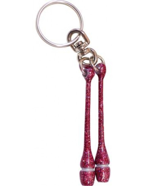 Porte-clés massues rose fushia
